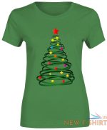 women christmas tree stars print shirt short sleeve xmas gift top tees 2.jpg