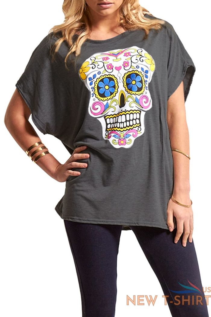 women heart skeleton hand scary skull ladies halloween baggy batwing t shirt top 2 1.jpg