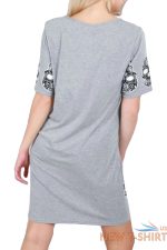 women ladies short sleeve skull printed oversized lounge wear pj t shirt dress 7.jpg