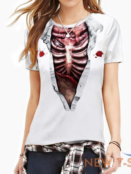 women lady halloween blood scary spooky short sleeve t tee shirt tops costume 1.jpg