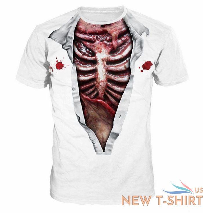 women lady halloween blood scary spooky short sleeve t tee shirt tops costume 2.jpg