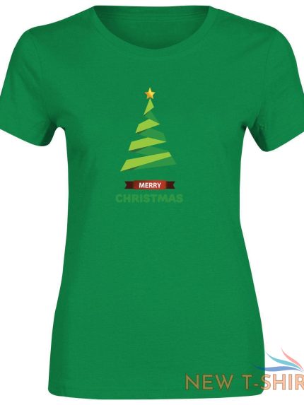 women merry christmas print tree t shirt girls xmas short sleeve top cotton tee 0.jpg