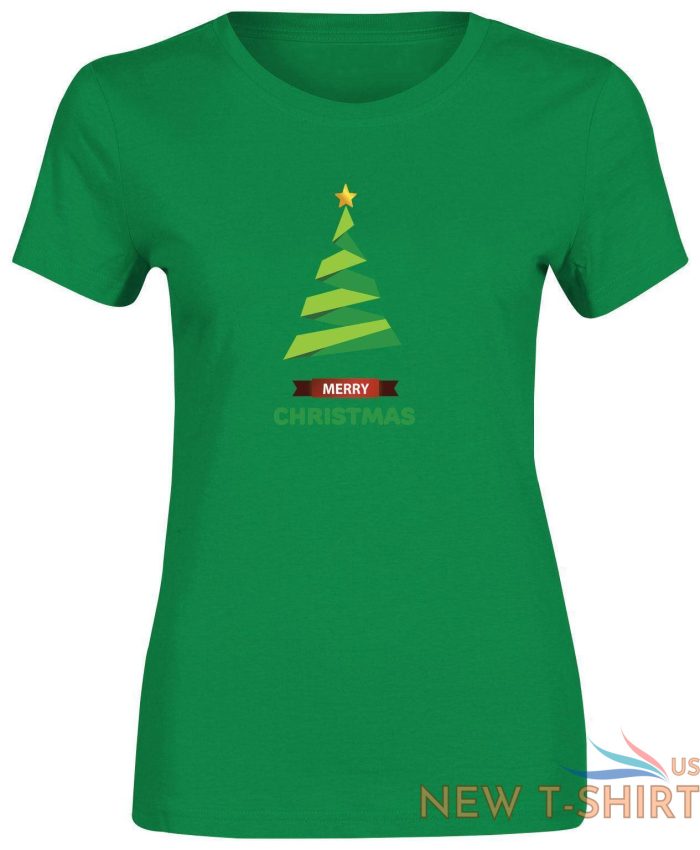 women merry christmas print tree t shirt girls xmas short sleeve top cotton tee 0.jpg