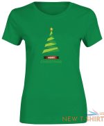 women merry christmas print tree t shirt girls xmas short sleeve top cotton tee 2.jpg