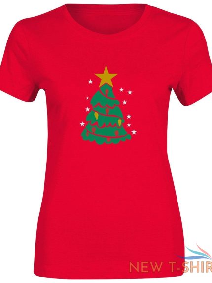 women tree print christmas t shirt ladies short sleeve xmas top tees 0.jpg