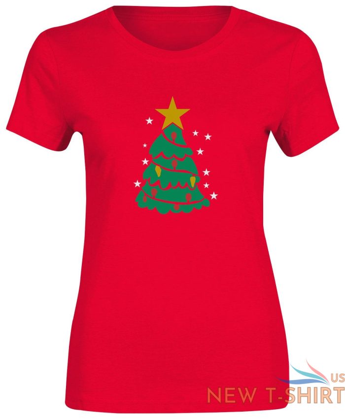 women tree print christmas t shirt ladies short sleeve xmas top tees 2.jpg