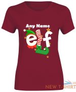 womens any name elf christmas print t shirt short sleeve girls cotton tee lot 5.jpg