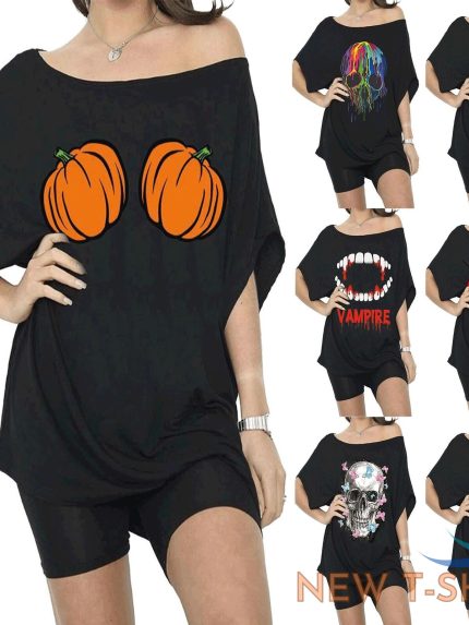 womens baggy halloween printed one shoulder ladies batwing oversized t shirt top 0.jpg