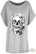 womens baggy ladies batwing sleeve lagenlook skull face oversized t shirt top 4.jpg