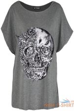 womens baggy ladies batwing sleeve lagenlook skull face oversized t shirt top 6.jpg