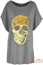 womens baggy ladies batwing sleeve lagenlook skull face oversized t shirt top 9.jpg