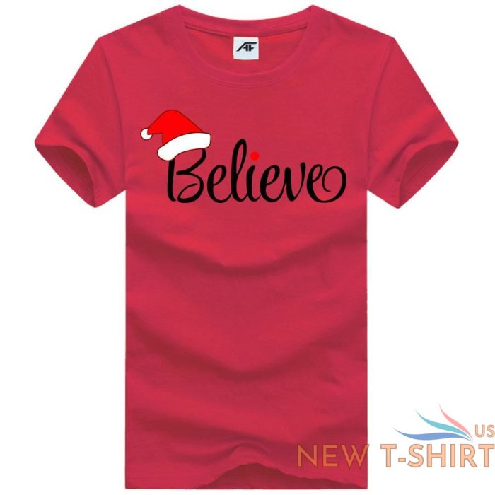 womens believe christmas t shirt girls xmas gift party wear shirt top tees 3.jpg