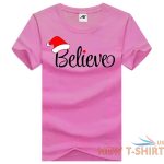 womens believe christmas t shirt girls xmas gift party wear shirt top tees 5.jpg