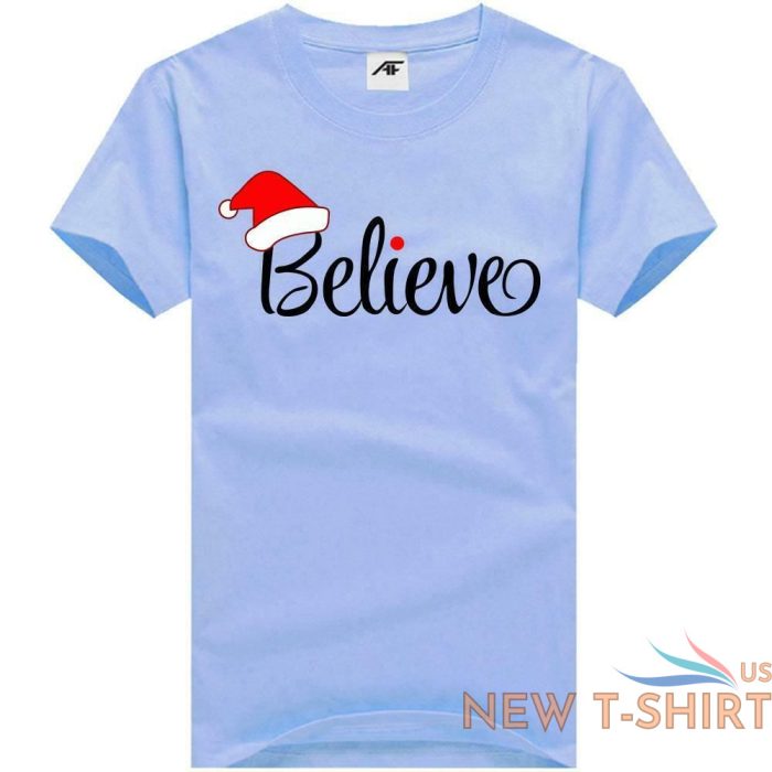 womens believe christmas t shirt girls xmas gift party wear shirt top tees 7.jpg