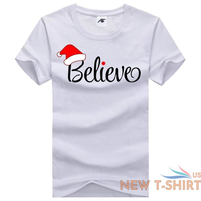 womens believe christmas t shirt girls xmas gift party wear shirt top tees 8.jpg