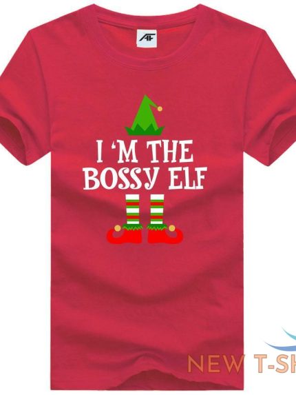 womens christmas bossy elf printed t shirt girls crew neck novelty xmas top 0.jpg