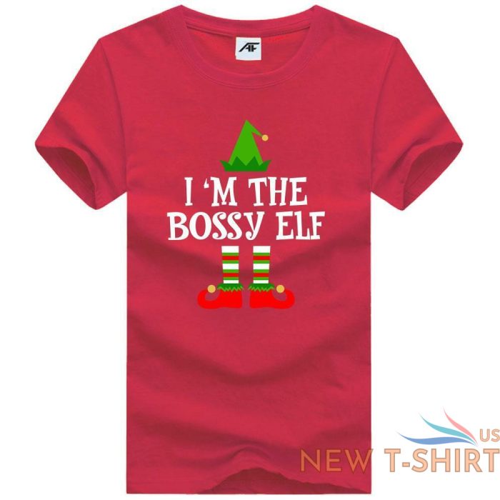 womens christmas bossy elf printed t shirt girls crew neck novelty xmas top 0.jpg