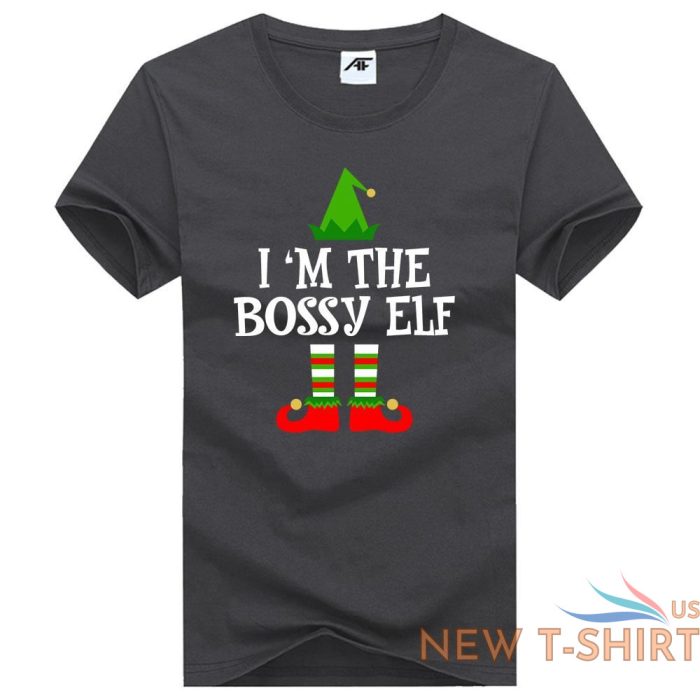 womens christmas bossy elf printed t shirt girls crew neck novelty xmas top 3.jpg