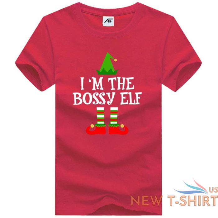 womens christmas bossy elf printed t shirt girls crew neck novelty xmas top 8.jpg