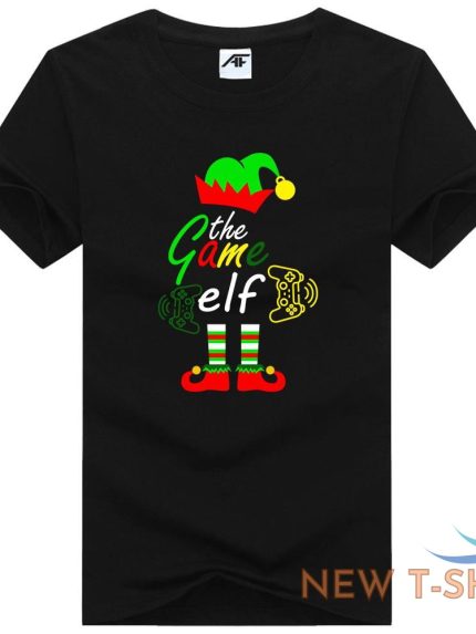 womens christmas game elf printed t shirt girls crew neck novelty xmas top 1.jpg