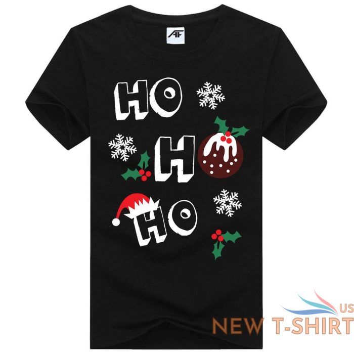 womens christmas ho ho printed t shirt girls crew neck novelty xmas top 1.jpg