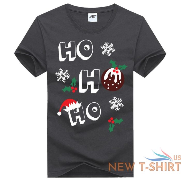 womens christmas ho ho printed t shirt girls crew neck novelty xmas top 2.jpg