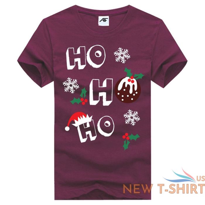 womens christmas ho ho printed t shirt girls crew neck novelty xmas top 3.jpg