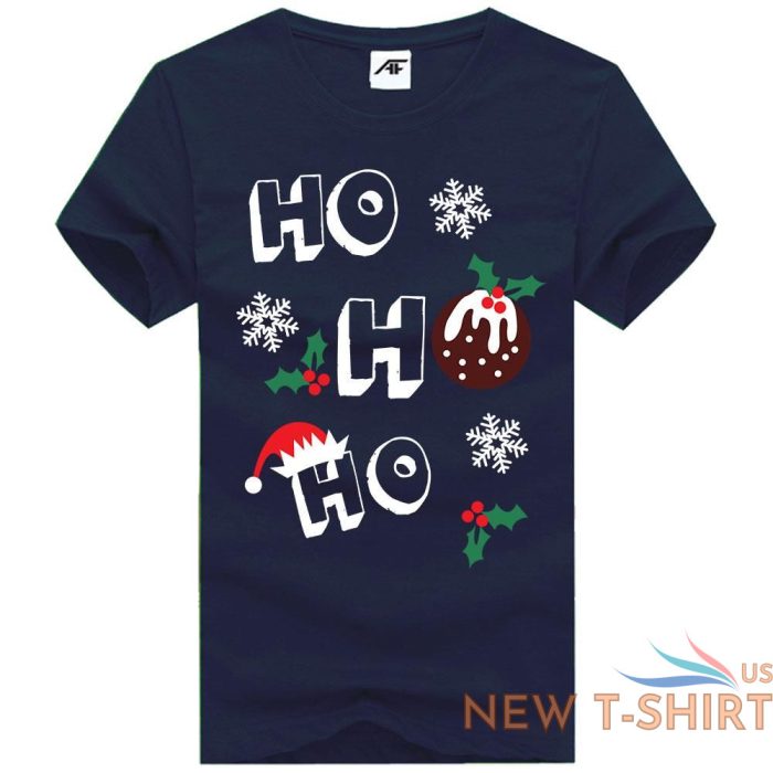 womens christmas ho ho printed t shirt girls crew neck novelty xmas top 4.jpg