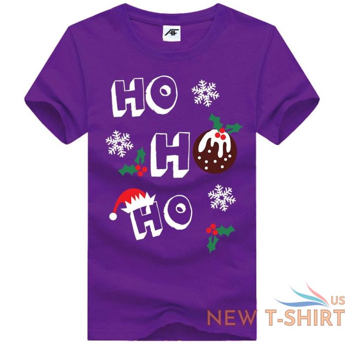 womens christmas ho ho printed t shirt girls crew neck novelty xmas top 5.jpg