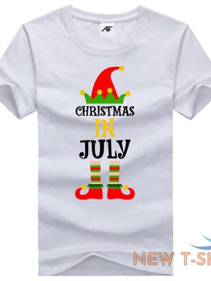 womens christmas in july printed t shirt girls crew neck novelty xmas top 0.jpg