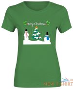 womens christmas snowman tree tshirt print girls short sleeve cotton tee lot 5 2.jpg