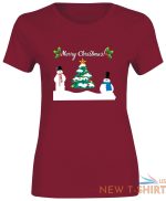 womens christmas snowman tree tshirt print girls short sleeve cotton tee lot 6 2.jpg