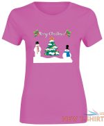 womens girls christmas snowman tree print t shirt xmas short sleeve top 1 1.jpg