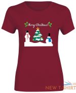 womens girls christmas snowman tree print t shirt xmas short sleeve top 6 1.jpg