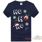 womens girls ho ho printed t shirt short sleeve stretchy novlety top tees 5.jpg