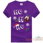 womens girls ho ho printed t shirt short sleeve stretchy novlety top tees 6.jpg