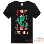 womens girls merry cact mas printed t shirt short sleeve novelty top tees 0.jpg