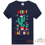 womens girls merry cact mas printed t shirt short sleeve novelty top tees 5.jpg