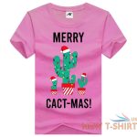 womens girls merry cact mas printed t shirt short sleeve xmas novlety top tees 3 1.jpg