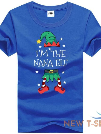 womens girls nana elf printed t shirt short sleeve stretchy novlety top tees 0.jpg