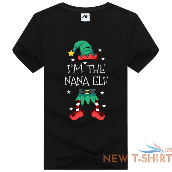 womens girls nana elf printed t shirt short sleeve stretchy novlety top tees 2.jpg