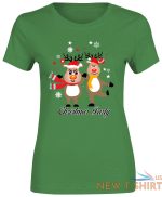 womens girls reindeer dance xmas party print t shirt cotton tee short sleeve top 2.jpg