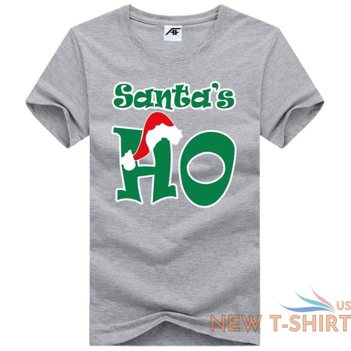womens girls santa s ho printed t shirt short sleeve stretchy novlety top tees 4.jpg