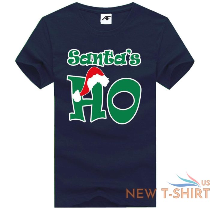 womens girls santa s ho printed t shirt short sleeve stretchy novlety top tees 6.jpg