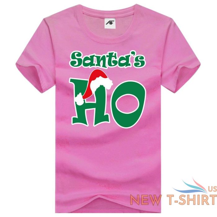 womens girls santa s ho printed t shirt short sleeve stretchy novlety top tees 8.jpg