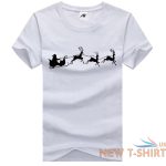 womens girls santa sleigh t shirt round neck reindeer xmas cotton top tees 0.jpg