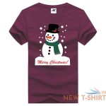 womens girls snowman printed t shirt short sleeve stretchy novlety top tees 6 1.jpg