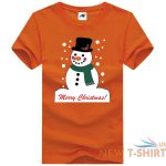 womens girls snowman printed t shirt short sleeve stretchy novlety top tees 7 1.jpg