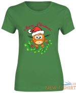 womens girls t shirt merry christmas cat santa hat print party gift top tees 2.jpg