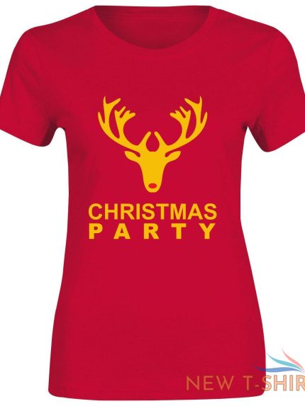womens girls t shirt reindeer christmas party print gift crew neck t shirt 0.jpg